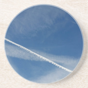 witte kant aan de hemel zandsteen onderzetter