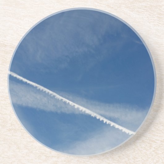 witte kant aan de hemel zandsteen onderzetter (Voorkant)
