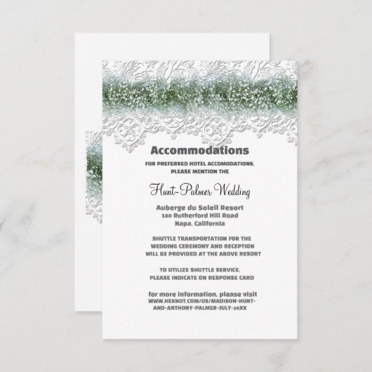 Witte Kant & Baby's Adem Trouwaccommodatie (Voorkant / Achterkant)