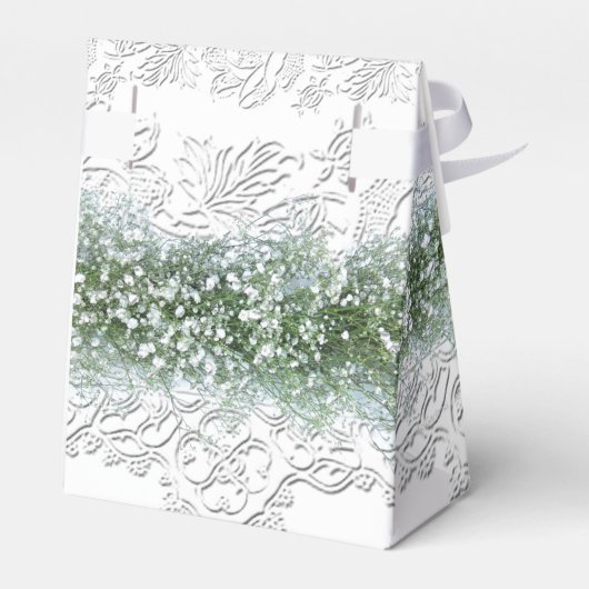 Witte Kant & Baby's Adem Trouwdag Bedankdoosjes (Achterkant)