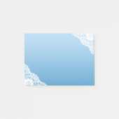 Witte kant blauwe post-it® notes (Voorkant)