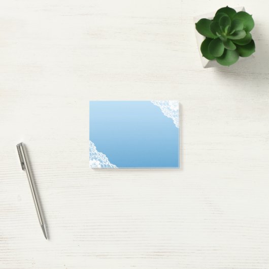 Witte kant blauwe   post-it® notes (Kantoor)