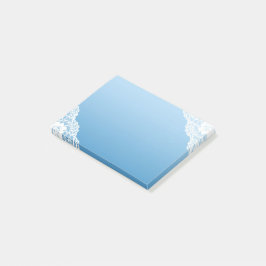 Witte kant blauwe post-it® notes