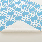 Witte kant Bloemen Patroon Sherpa Deken (3/4)
