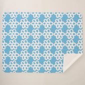 Witte kant Bloemen Patroon Sherpa Deken (Voorkant (horizontaal))