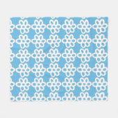 Witte kant Bloemen Patroon Sherpa Deken (Voorkant (Horizontaal))