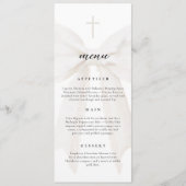 Witte kant boog doop menu (Voorkant)