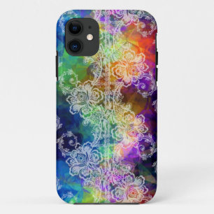 Witte kant boven regenboogweefsel Hoesje-Mate iPh Case-Mate iPhone Case