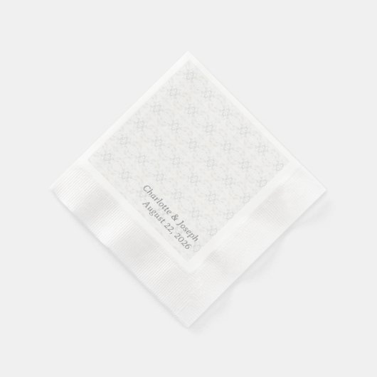 Witte kant bruiloft / douche servetten (Hoek)