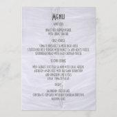 Witte kant bruiloft menu (Achterkant)