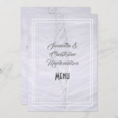 Witte kant bruiloft menu (Voorkant / Achterkant)