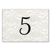 Witte Kant Bruiloft Tafelnummers (Voorkant)