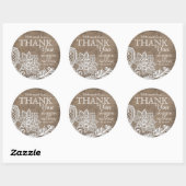 Witte Kant Burlap Modern Gothic Dank je Label (Vel)