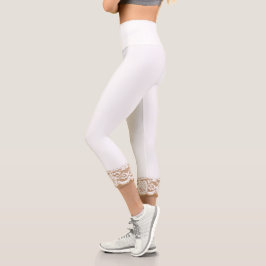 Witte Kant  Capri Leggings