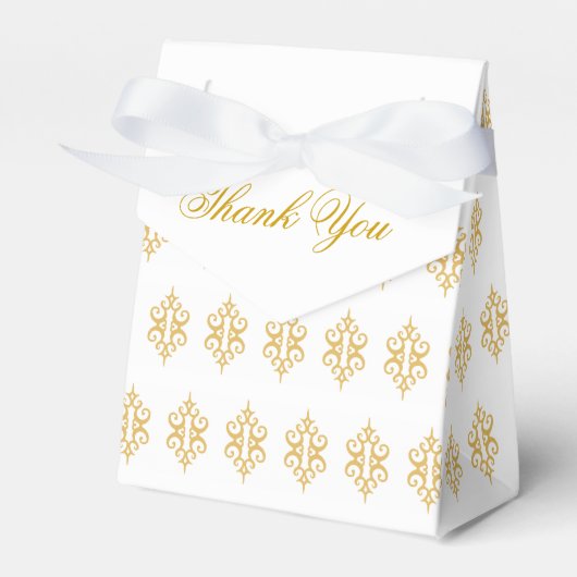 Witte kant dank u voor de dozen bedankdoosjes (Voorkant Zijde)
