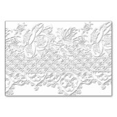 Witte kant en baby's adem-huwelijk kaart (Achterkant)