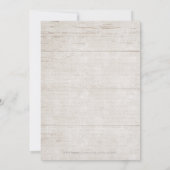 Witte kant en bruinachtige bruiloft kaart (Achterkant)