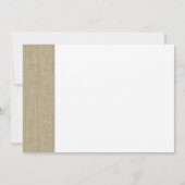 Witte kant en Burlap Eerste Communie Kaart (Achterkant)