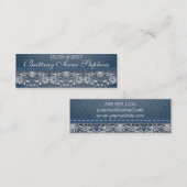 Witte kant en Denim Afstuderen invoegen Contactkaartje (Voorkant / Achterkant)