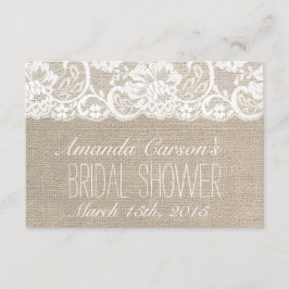 Witte Kant en Jute Bruidsontbijt Receptkaart