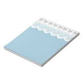 Witte kant en parels notitieblok (Linkerzijde)