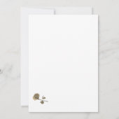 Witte Kant en Roos bladeren Bruiloft Save the Date (Achterkant)