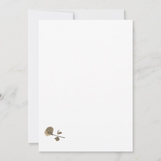 Witte Kant en Roos bladeren Bruiloft Save the Date (Achterkant)