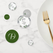 Witte kant en Roos bladeren Confetti (Groep)