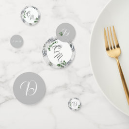 Witte kant en Roos bladeren Confetti