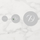 Witte kant en Roos bladeren Confetti (Achterkanten)