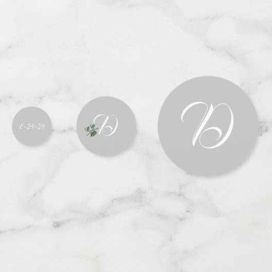 Witte kant en Roos bladeren Confetti (Achterkanten)