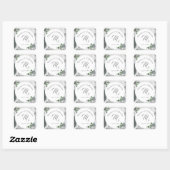 Witte Kant en Roos bladeren Sticker (Vel)