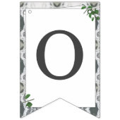 Witte kant en Roos bladeren Vlaggetjes (Tweede vlag)