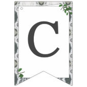 Witte kant en Roos bladeren Vlaggetjes (Eerste vlag)