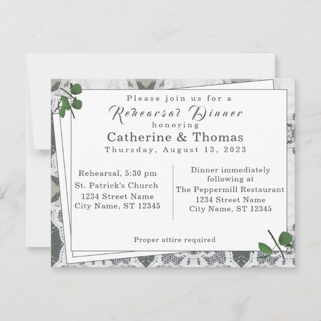 Witte kant en Roos lederen repetitief diner (Voorkant)