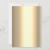 Witte kant en slingerlichtjes op gouden achtergron save the date (Achterkant)