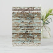 witte kant en twine Rustic Barn Wedding Kaart (Staand voorkant)