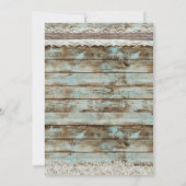 witte kant en twine Rustic Barn Wedding Kaart (Achterkant)