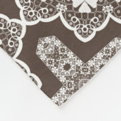 Witte kant fleece deken (Hoek)