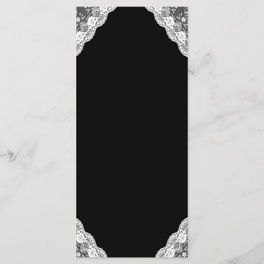 Witte Kant Handvasten Gebonden Handen Bruiloft Menu (Achterkant)