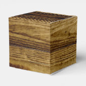 Witte kant & hart op oude houten rustieke bruiloft bedankdoosjes (Achterkant)