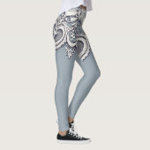 Witte Kant Harten Romantische Charm Elegant Leggings (Rechts)