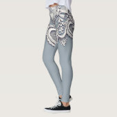 Witte Kant Harten Romantische Charm Elegant Leggings (Links)