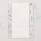 Witte kant hout rustieke land bruiloft detail kaar informatiekaartje (Achterkant)