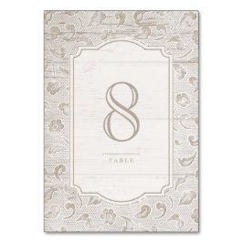 Witte kant hout rustieke land bruiloft tafel kaart