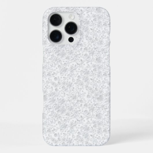 Witte kant iPhone hoesje (Achterkant)