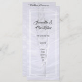 Witte kant jurk kerk bruiloft programma programmakaart (Voorkant / Achterkant)