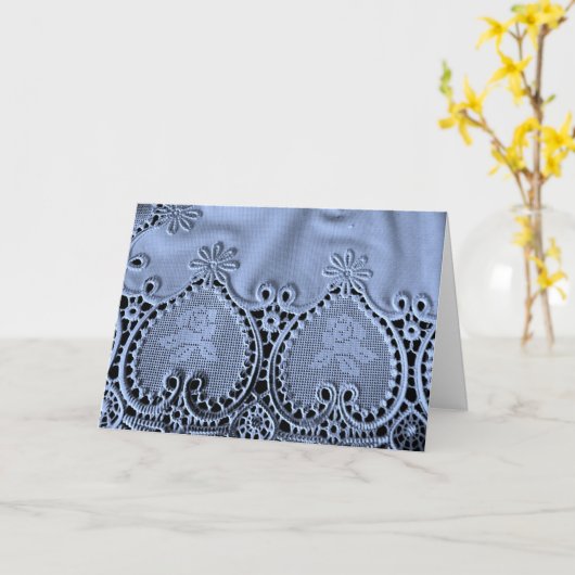 Witte Kant Kaart (Gele Bloem)