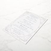 Witte Kant Katholieke bruiloft Folie Uitnodiging (Gedraaid)