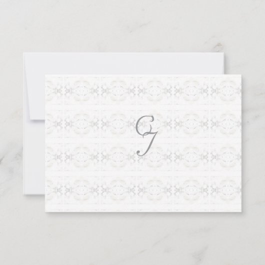  Witte Kant Katholieke bruiloft RSVP Kaartje (Achterkant)